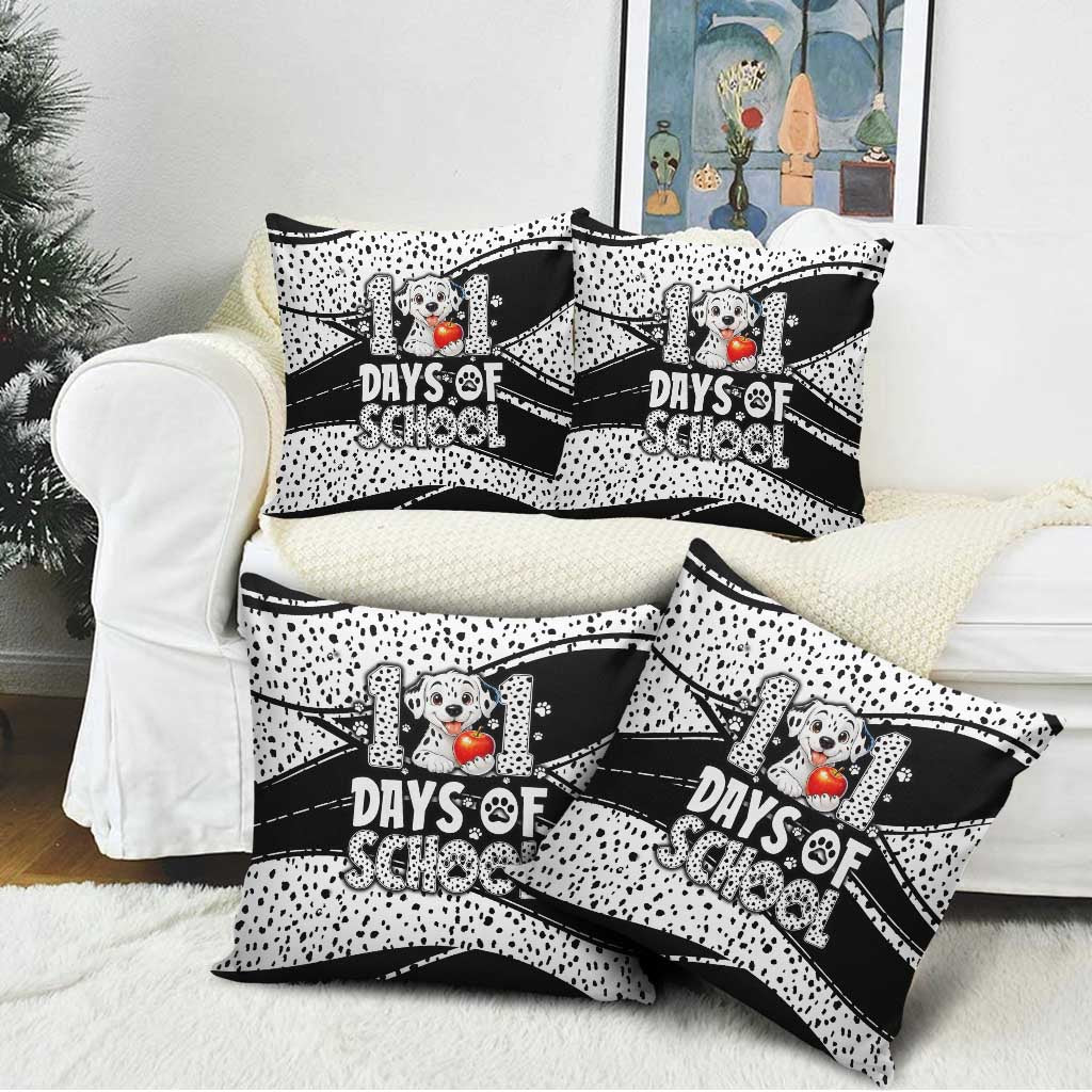 101 Days of School Dalmatian Pillow Cover 100th Days Teacher Girl Boy - Spotted Mono Spiral