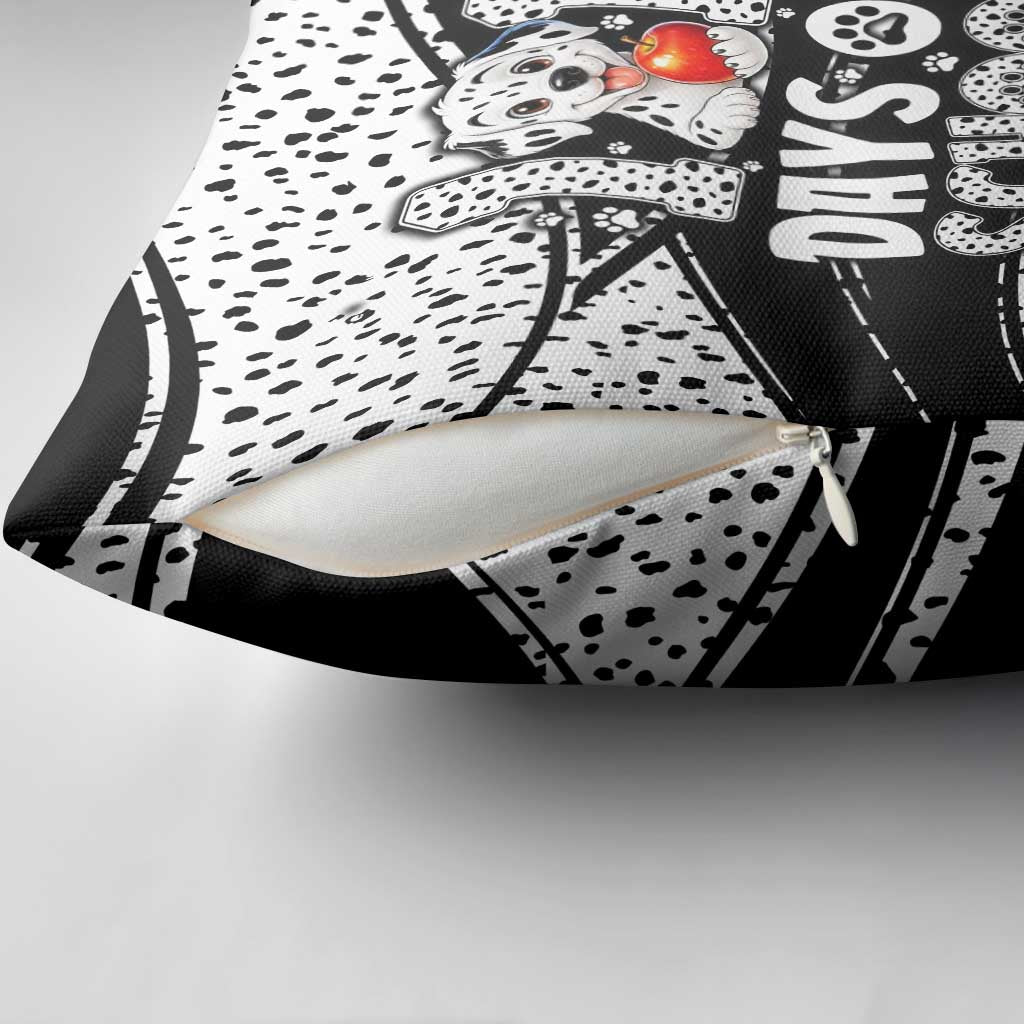 101 Days of School Dalmatian Pillow Cover 100th Days Teacher Girl Boy - Spotted Mono Spiral