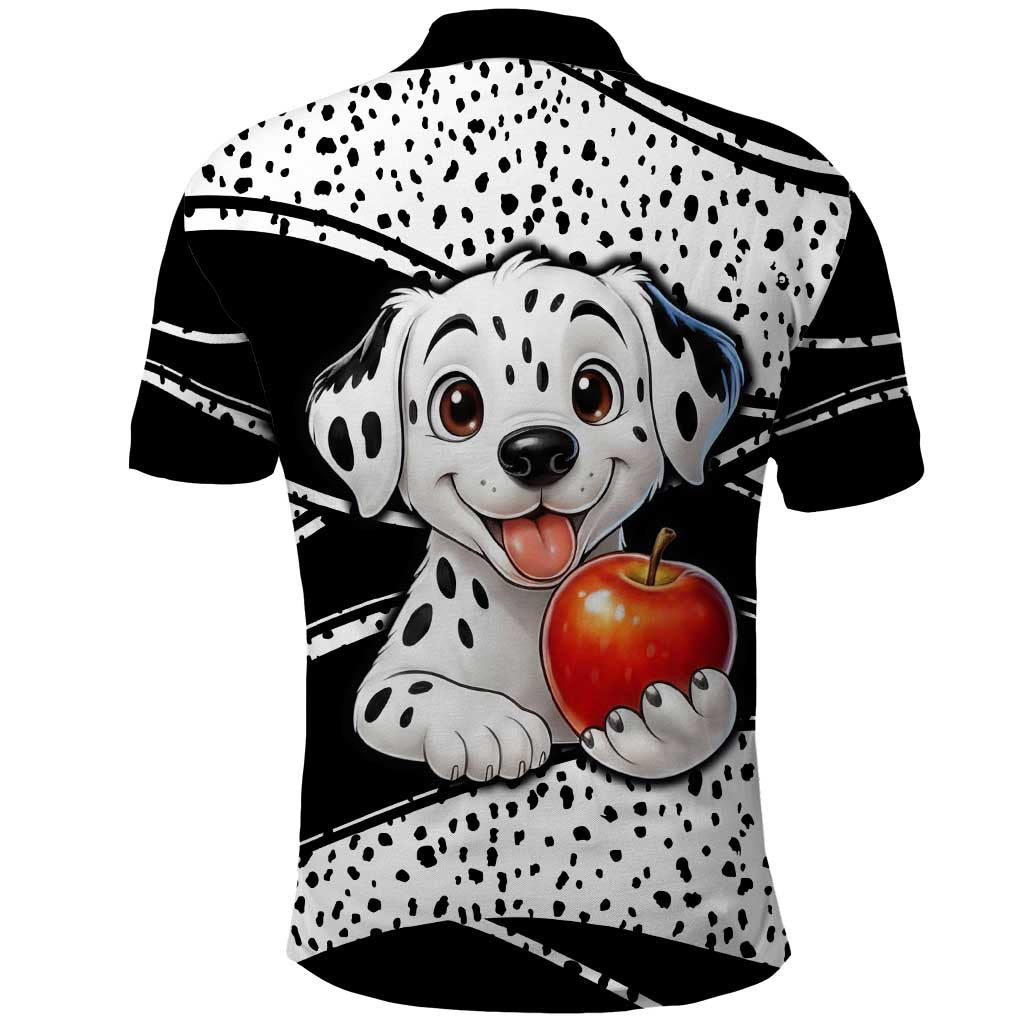 101 Days of School Dalmatian Polo Shirt 100th Days Teacher Girl Boy - Spotted Mono Spiral