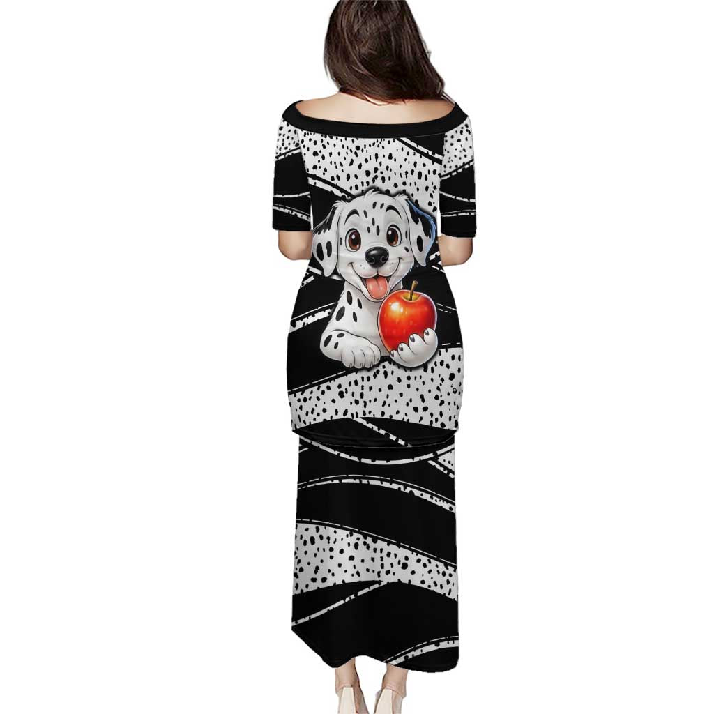101 Days of School Dalmatian Puletasi 100th Days Teacher Girl Boy - Spotted Mono Spiral