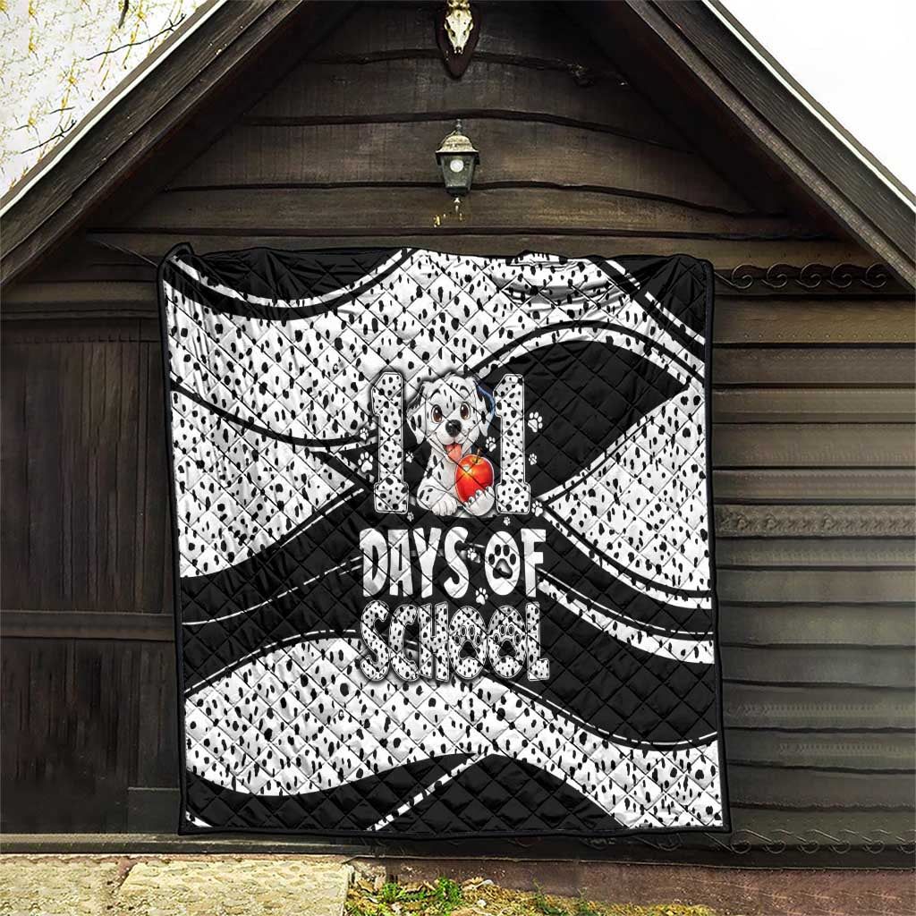 101 Days of School Dalmatian Quilt 100th Days Teacher Girl Boy - Spotted Mono Spiral