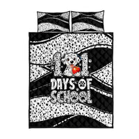 101 Days of School Dalmatian Quilt Bed Set 100th Days Teacher Girl Boy - Spotted Mono Spiral