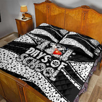 101 Days of School Dalmatian Quilt Bed Set 100th Days Teacher Girl Boy - Spotted Mono Spiral