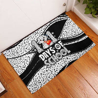 101 Days of School Dalmatian Rubber Doormat 100th Days Teacher Girl Boy - Spotted Mono Spiral