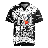 101 Days of School Dalmatian Rugby Jersey 100th Days Teacher Girl Boy - Spotted Mono Spiral