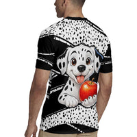 101 Days of School Dalmatian Rugby Jersey 100th Days Teacher Girl Boy - Spotted Mono Spiral