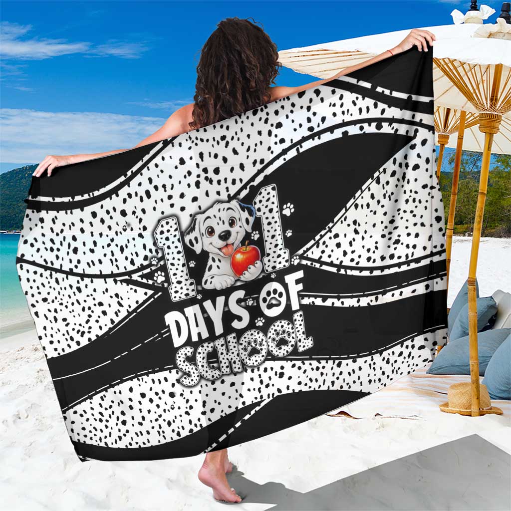 101 Days of School Dalmatian Sarong 100th Days Teacher Girl Boy - Spotted Mono Spiral