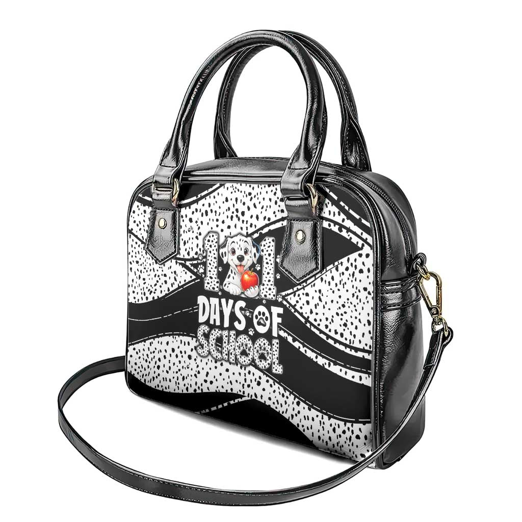 101 Days of School Dalmatian Shoulder Handbag 100th Days Teacher Girl Boy - Spotted Mono Spiral