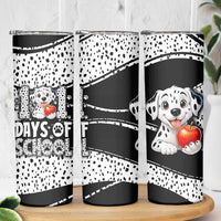 101 Days of School Dalmatian Skinny Tumbler 100th Days Teacher Girl Boy - Spotted Mono Spiral