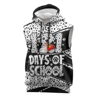 101 Days of School Dalmatian Sleeveless Hoodie 100th Days Teacher Girl Boy - Spotted Mono Spiral
