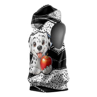 101 Days of School Dalmatian Sleeveless Hoodie 100th Days Teacher Girl Boy - Spotted Mono Spiral