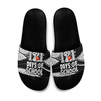 101 Days of School Dalmatian Slide Sandals 100th Days Teacher Girl Boy - Spotted Mono Spiral