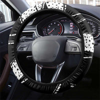 101 Days of School Dalmatian Steering Wheel Cover 100th Days Teacher Girl Boy - Spotted Mono Spiral