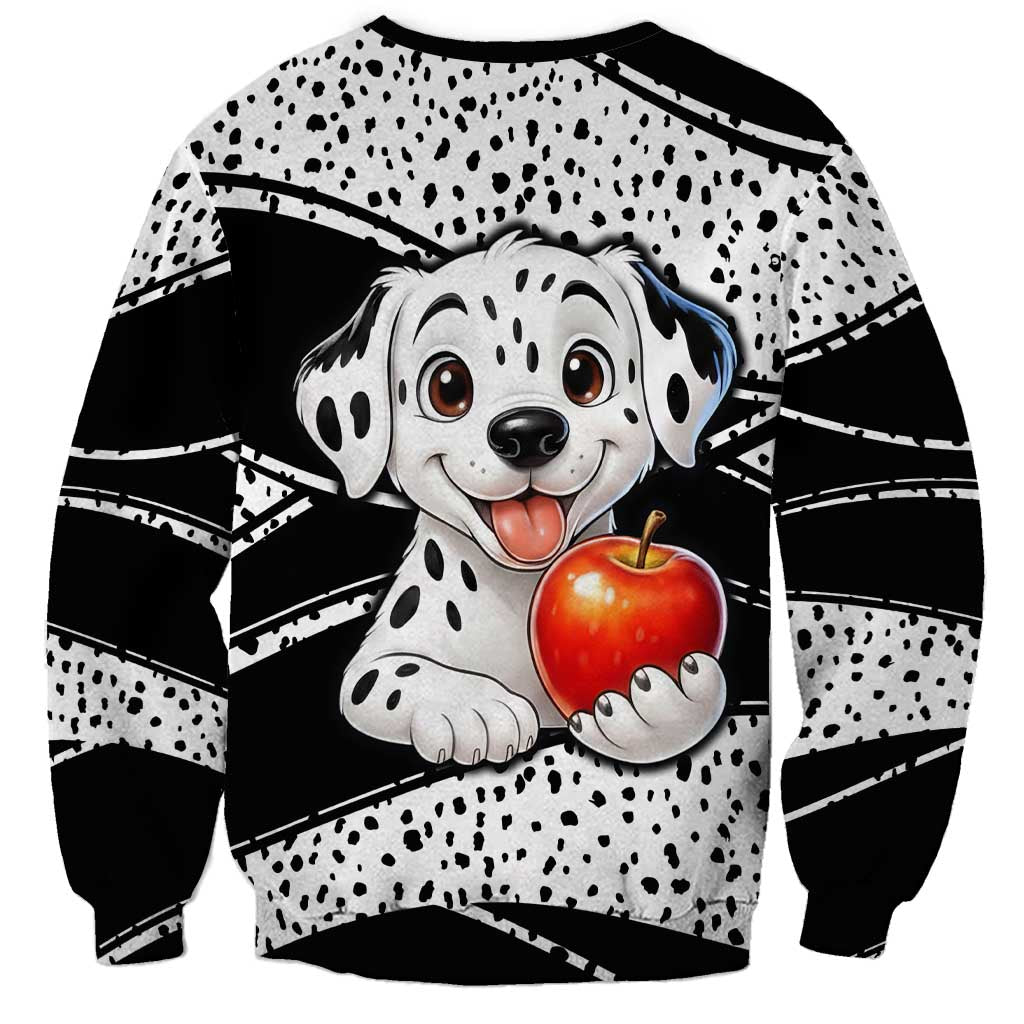 101 Days of School Dalmatian Sweatshirt 100th Days Teacher Girl Boy - Spotted Mono Spiral