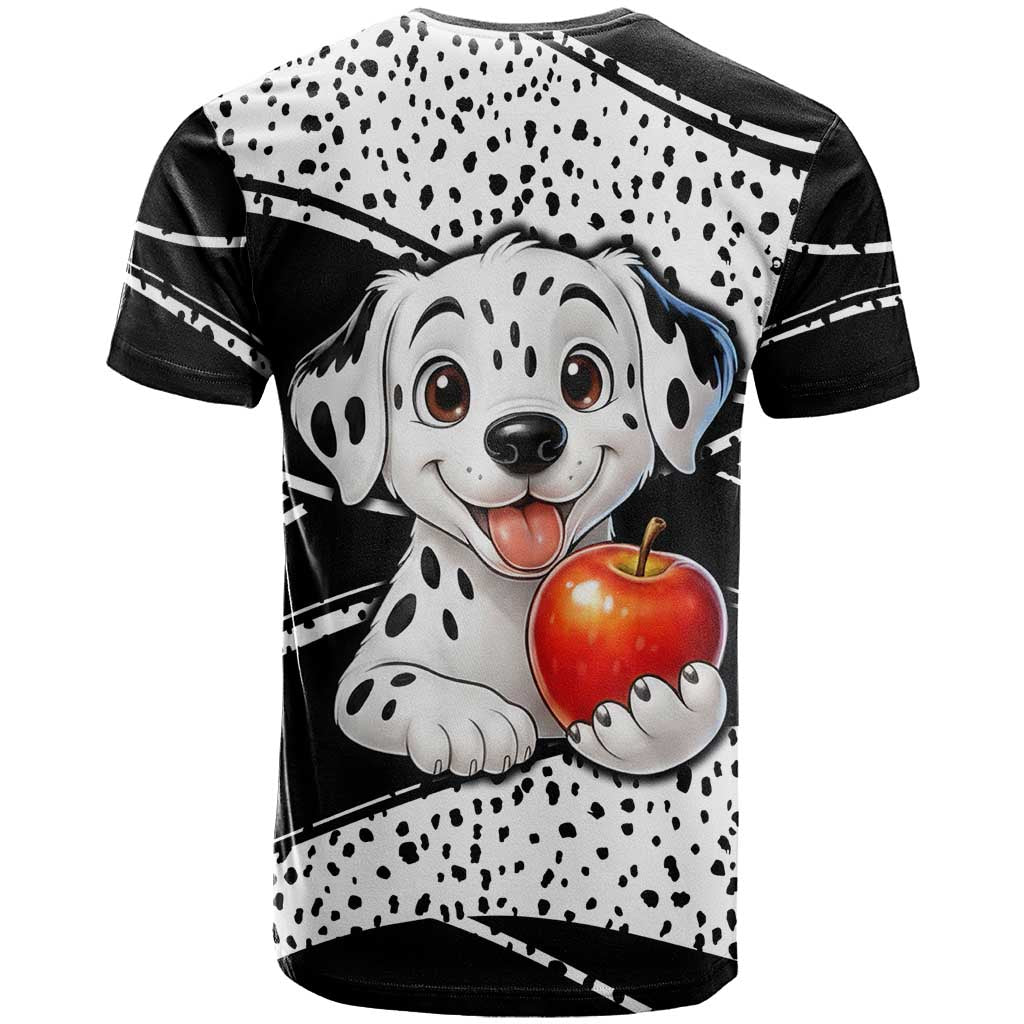 101 Days of School Dalmatian T Shirt 100th Days Teacher Girl Boy - Spotted Mono Spiral