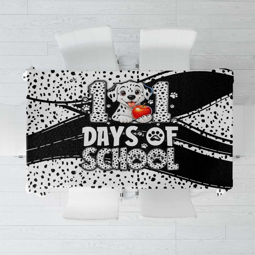 101 Days of School Dalmatian Tablecloth 100th Days Teacher Girl Boy - Spotted Mono Spiral