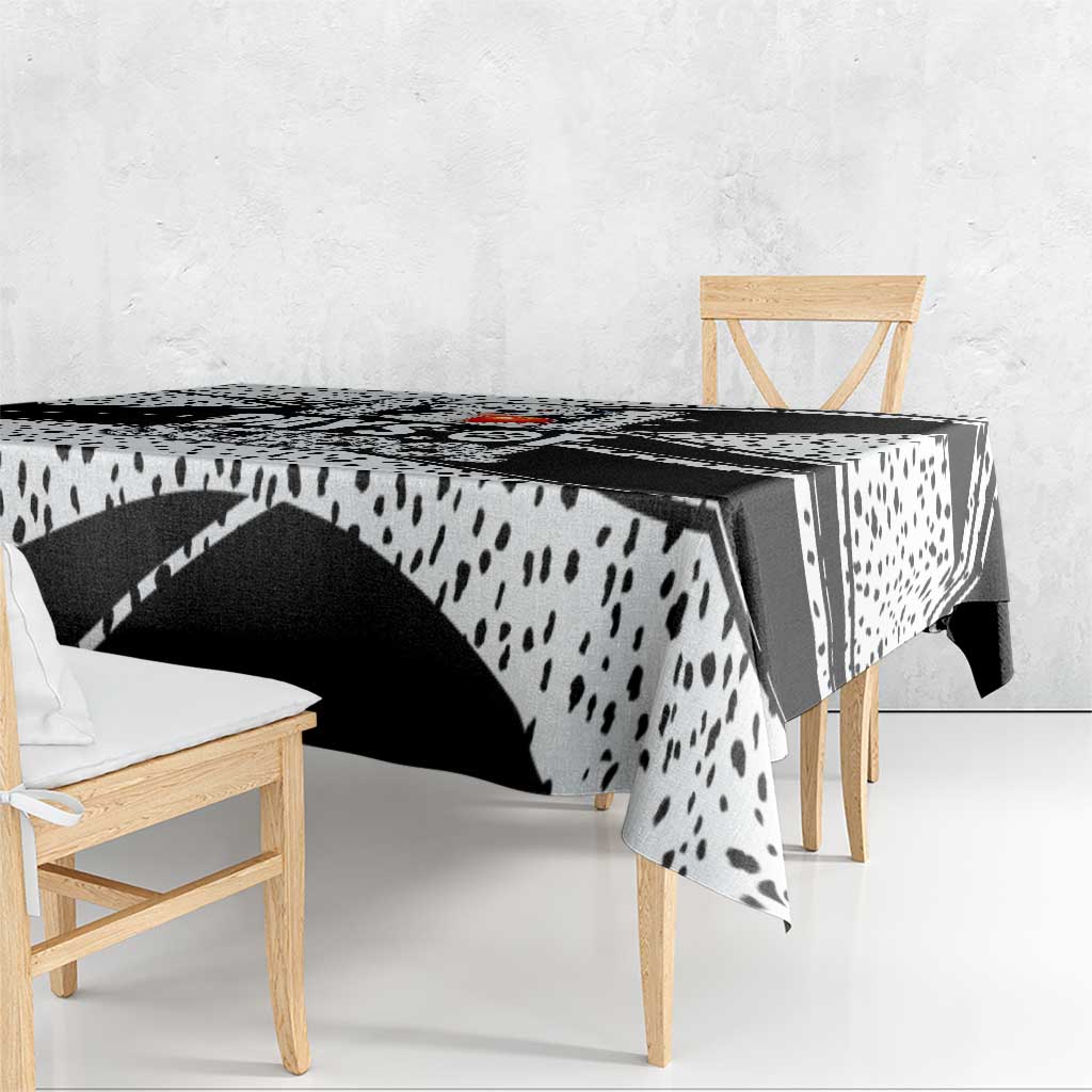 101 Days of School Dalmatian Tablecloth 100th Days Teacher Girl Boy - Spotted Mono Spiral