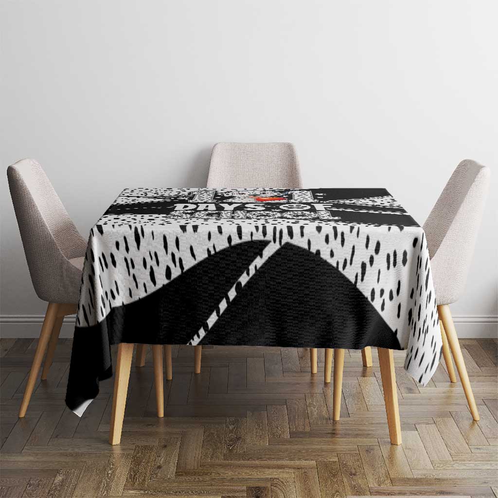 101 Days of School Dalmatian Tablecloth 100th Days Teacher Girl Boy - Spotted Mono Spiral