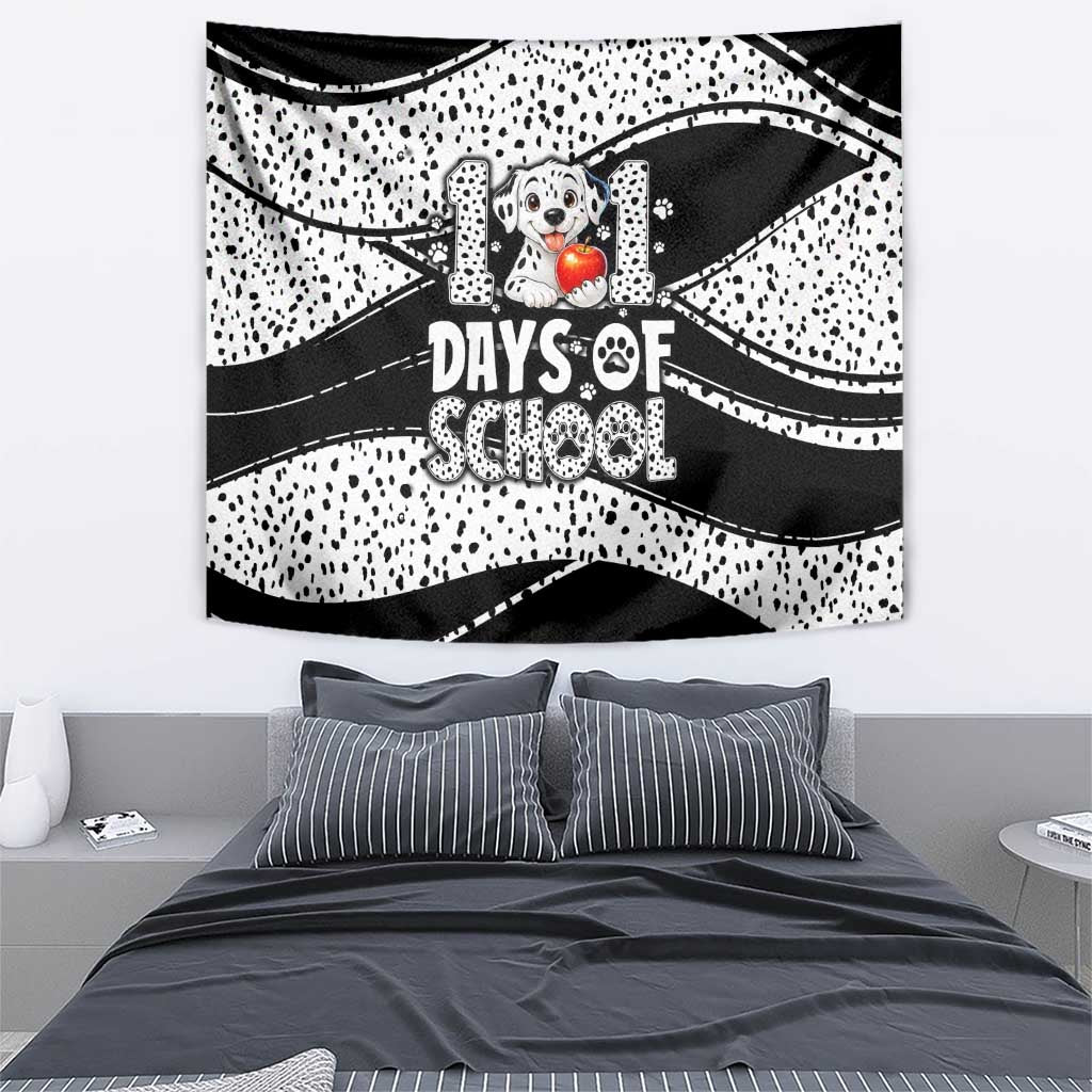 101 Days of School Dalmatian Tapestry 100th Days Teacher Girl Boy - Spotted Mono Spiral