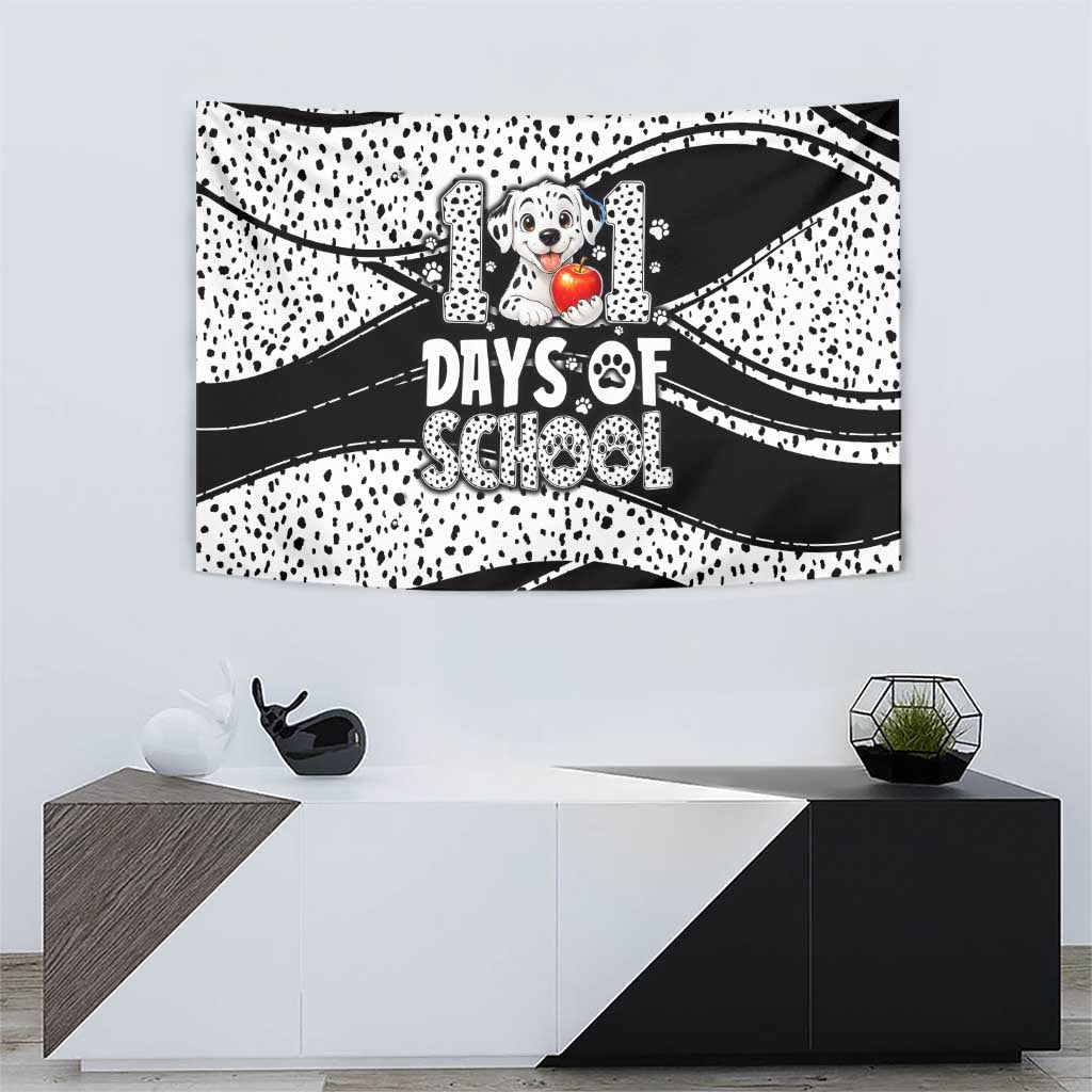 101 Days of School Dalmatian Tapestry 100th Days Teacher Girl Boy - Spotted Mono Spiral