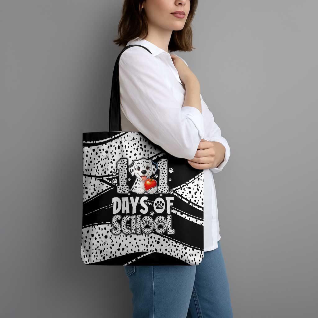 101 Days of School Dalmatian Tote Bag 100th Days Teacher Girl Boy - Spotted Mono Spiral