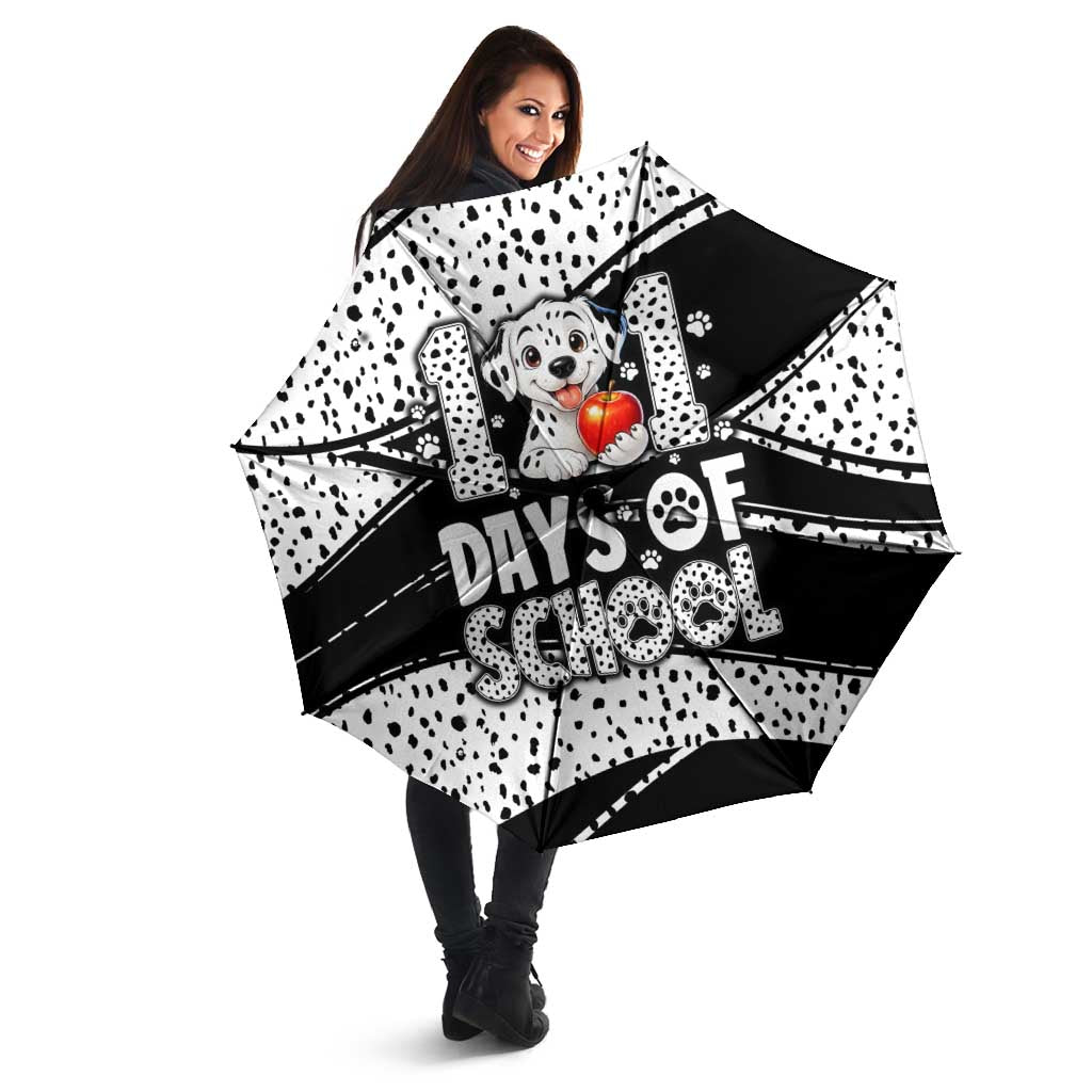 101 Days of School Dalmatian Umbrella 100th Days Teacher Girl Boy - Spotted Mono Spiral