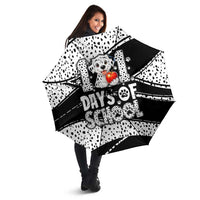 101 Days of School Dalmatian Umbrella 100th Days Teacher Girl Boy - Spotted Mono Spiral