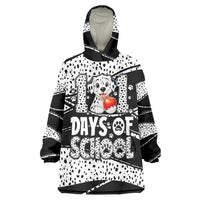 101 Days of School Dalmatian Wearable Blanket Hoodie 100th Days Teacher Girl Boy - Spotted Mono Spiral