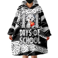 101 Days of School Dalmatian Wearable Blanket Hoodie 100th Days Teacher Girl Boy - Spotted Mono Spiral