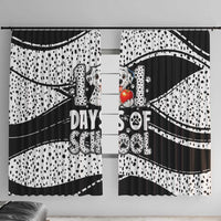 101 Days of School Dalmatian Window Curtain 100th Days Teacher Girl Boy - Spotted Mono Spiral