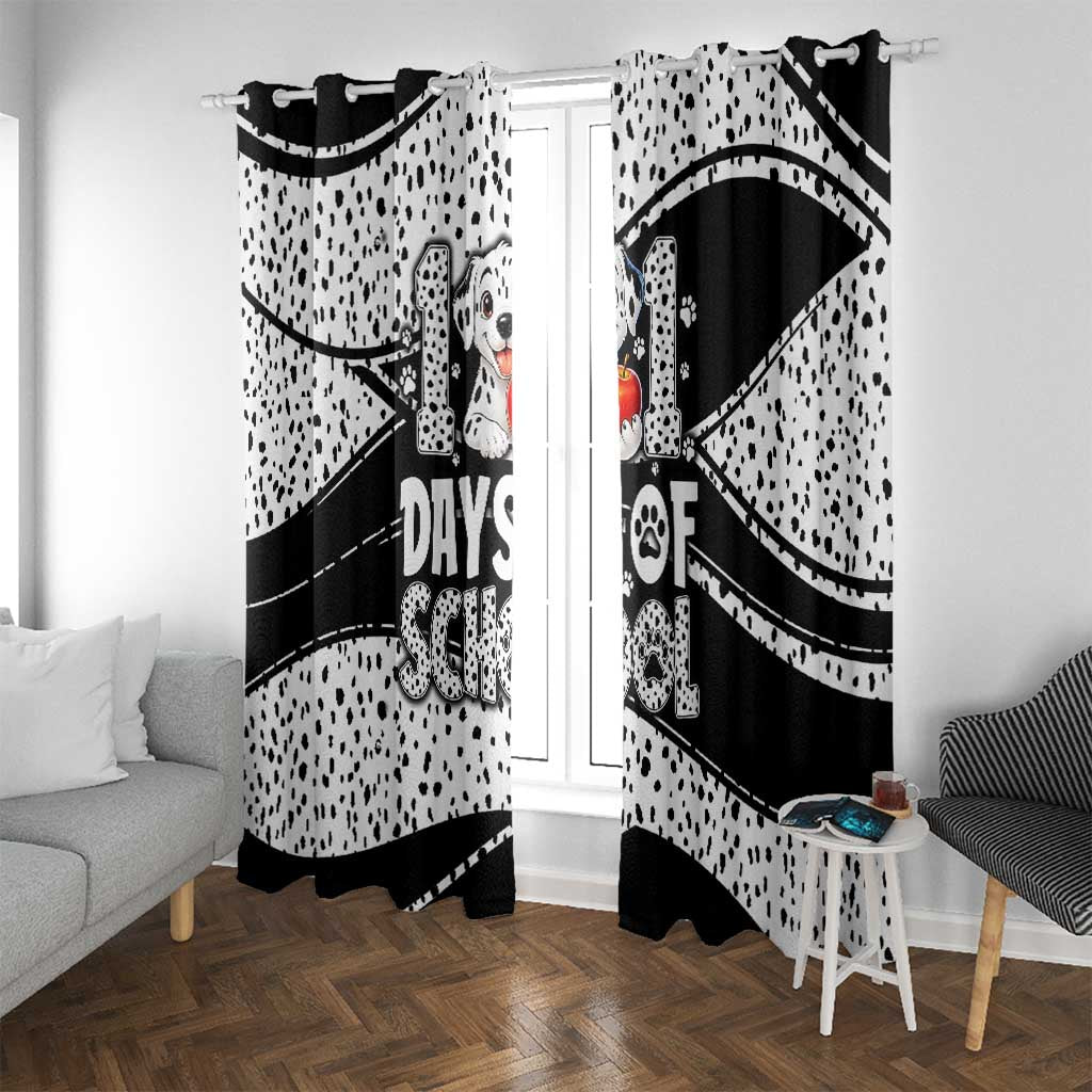 101 Days of School Dalmatian Window Curtain 100th Days Teacher Girl Boy - Spotted Mono Spiral