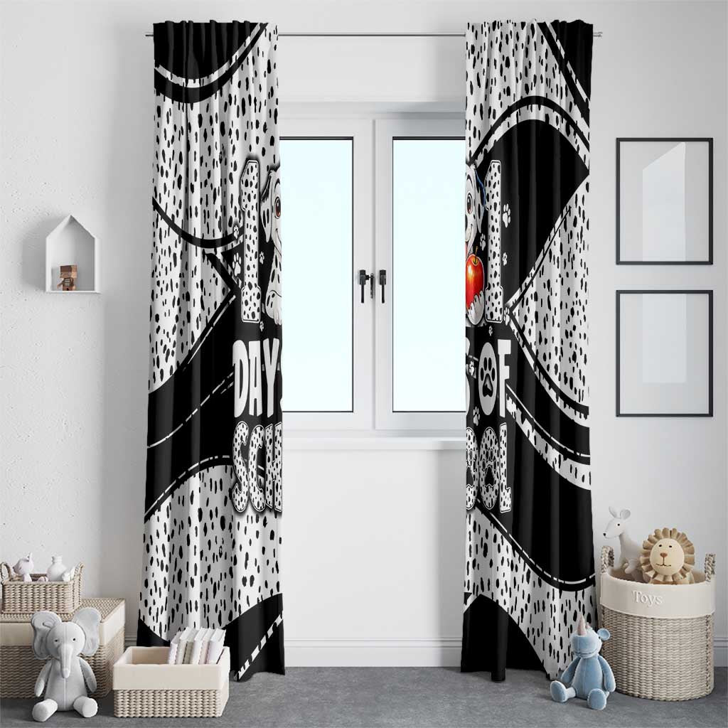 101 Days of School Dalmatian Window Curtain 100th Days Teacher Girl Boy - Spotted Mono Spiral