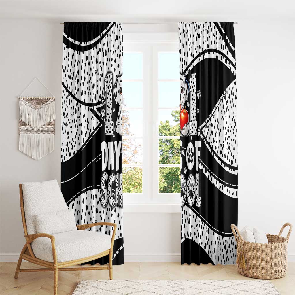 101 Days of School Dalmatian Window Curtain 100th Days Teacher Girl Boy - Spotted Mono Spiral