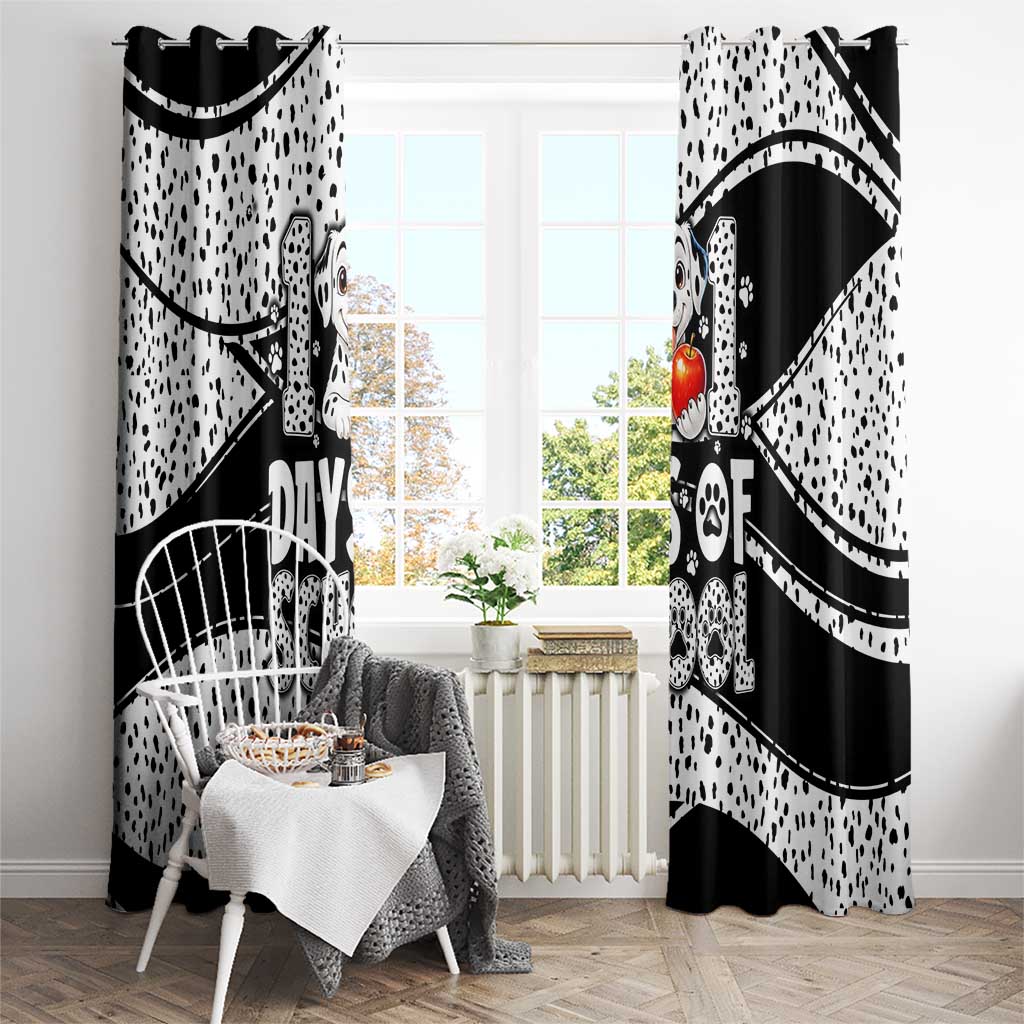 101 Days of School Dalmatian Window Curtain 100th Days Teacher Girl Boy - Spotted Mono Spiral