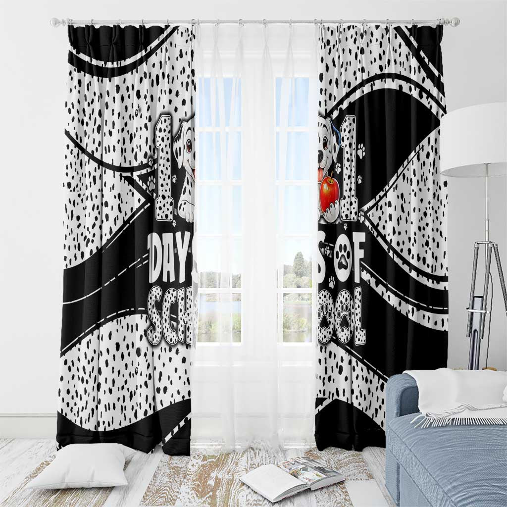 101 Days of School Dalmatian Window Curtain 100th Days Teacher Girl Boy - Spotted Mono Spiral