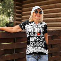 101 Days of School Dalmatian Women Polo Shirt 100th Days Teacher Girl Boy - Spotted Mono Spiral