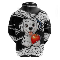 101 Days of School Dalmatian Zip Hoodie 100th Days Teacher Girl Boy - Spotted Mono Spiral