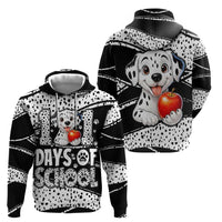 101 Days of School Dalmatian Zip Hoodie 100th Days Teacher Girl Boy - Spotted Mono Spiral