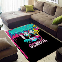 100 Days of School Baseball Area Rug with Sweet Melting Drip Pattern
