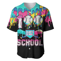 100 Days of School Baseball Baseball Jersey with Sweet Melting Drip Pattern