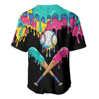 100 Days of School Baseball Baseball Jersey with Sweet Melting Drip Pattern