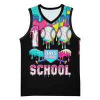100 Days of School Baseball Basketball Jersey with Sweet Melting Drip Pattern