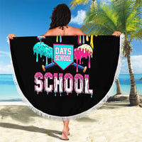 100 Days of School Baseball Beach Blanket with Sweet Melting Drip Pattern
