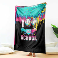 100 Days of School Baseball Blanket with Sweet Melting Drip Pattern