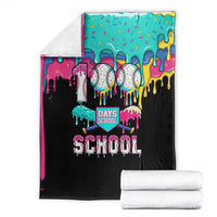 100 Days of School Baseball Blanket with Sweet Melting Drip Pattern
