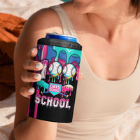 100 Days of School Baseball 4 in 1 Can Cooler Tumbler with Sweet Melting Drip Pattern