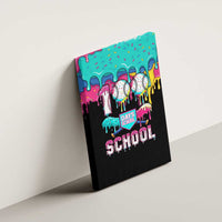 100 Days of School Baseball Canvas Wall Art with Sweet Melting Drip Pattern