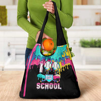 100 Days of School Baseball Grocery Bag with Sweet Melting Drip Pattern