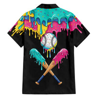 100 Days of School Baseball Hawaiian Shirt with Sweet Melting Drip Pattern