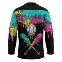 100 Days of School Baseball Hockey Jersey with Sweet Melting Drip Pattern